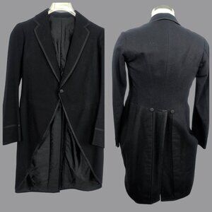 Vintage Black Tuxedo Jacket Small 1920s Penguin Tails